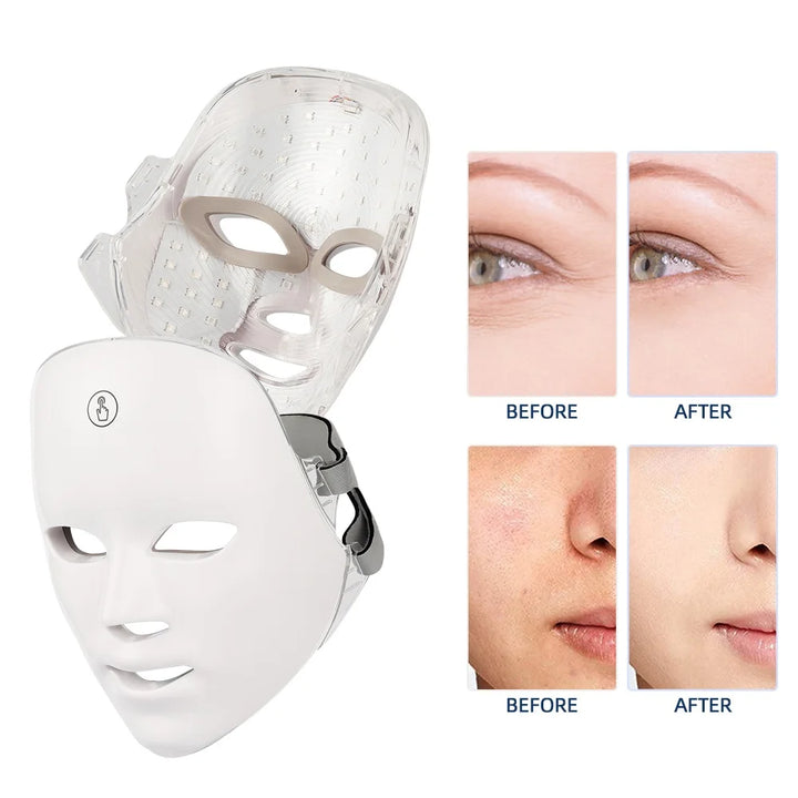 Rechargeable Facial LED Mask 7 Colors LED Photon Therapy